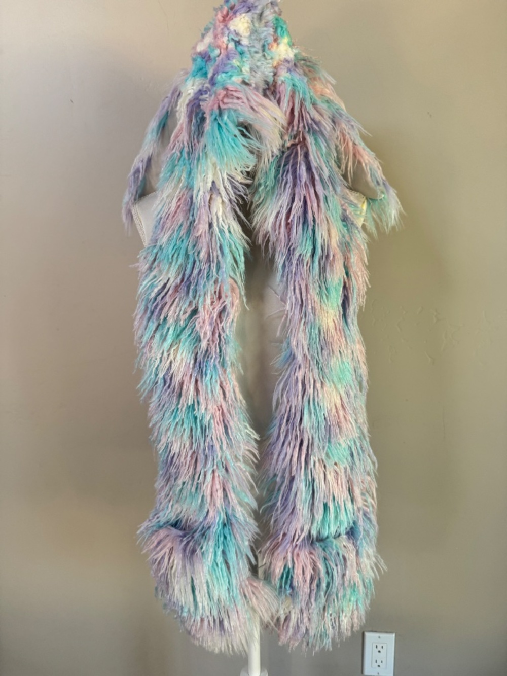 SPIRITHOODS Aurora Bunny Hood Collectors Edition Faux Fur Pastels Rave - Picture 10 of 13